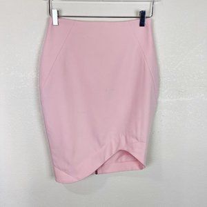 House Of CB Baby Pink Pencil Zip Skirt